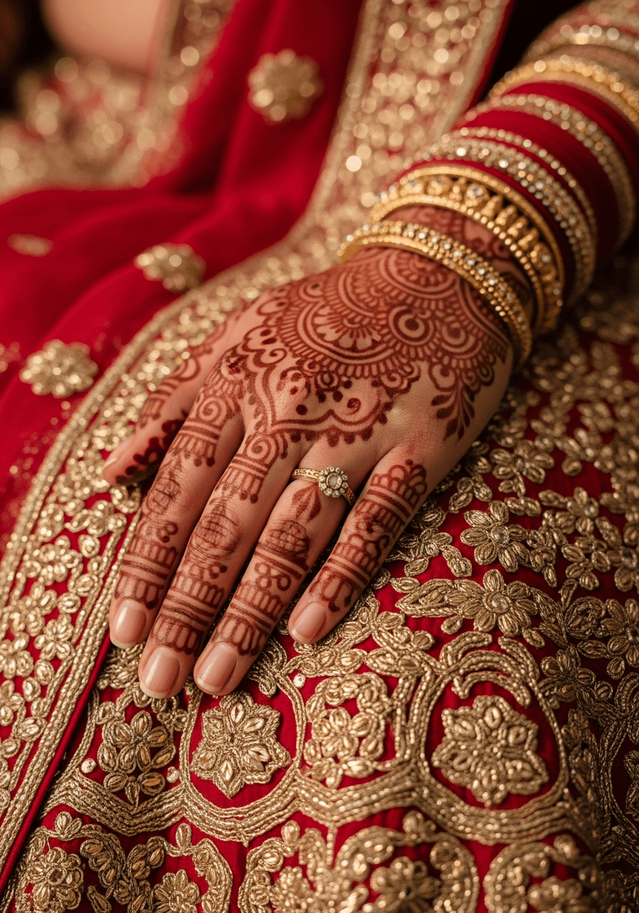 Bridal mehndi detail