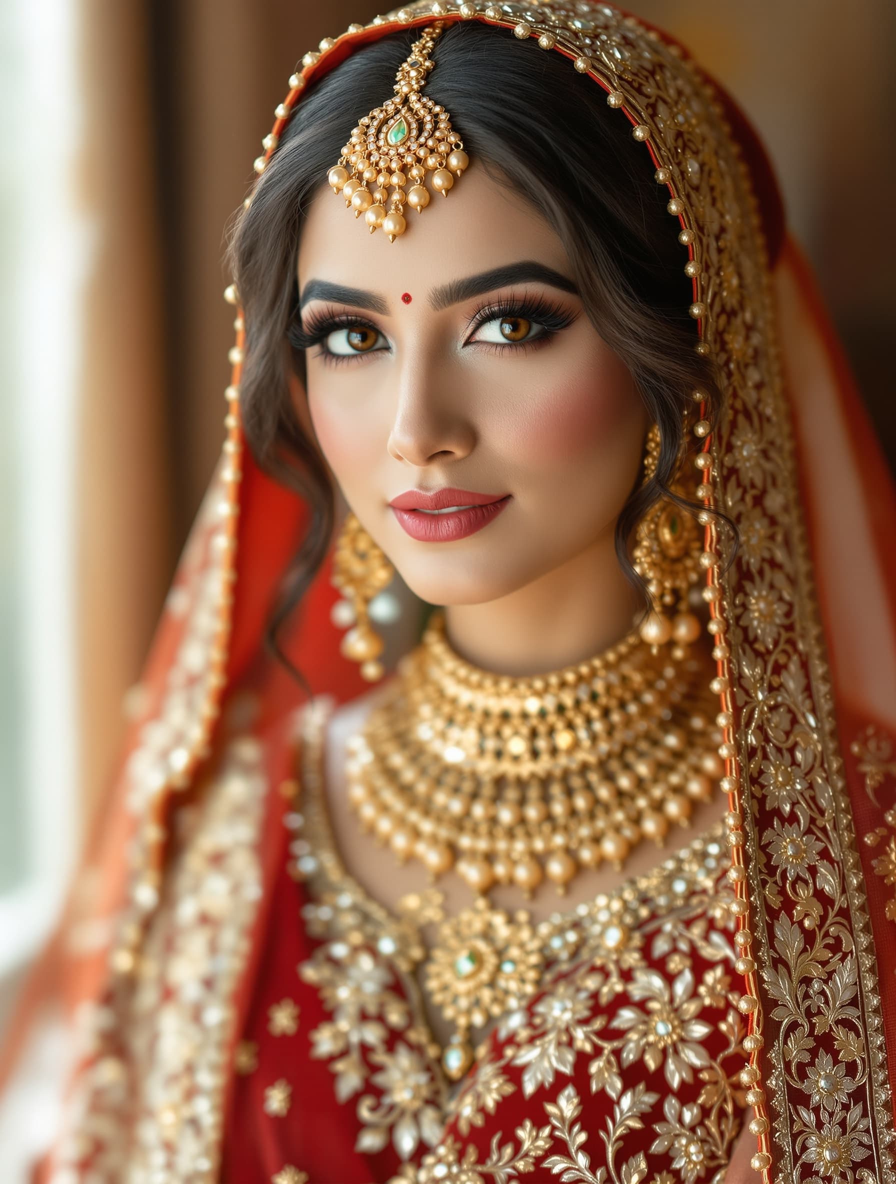 Bride with soft-glam bridal makeup